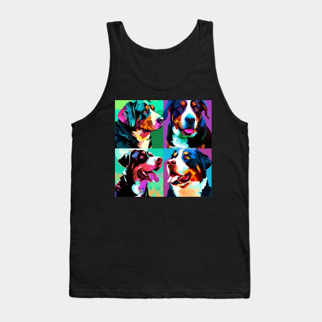 Greater Swiss Mountain Dog Pop Art - Dog Lover Gifts Tank Top by PawPopArt